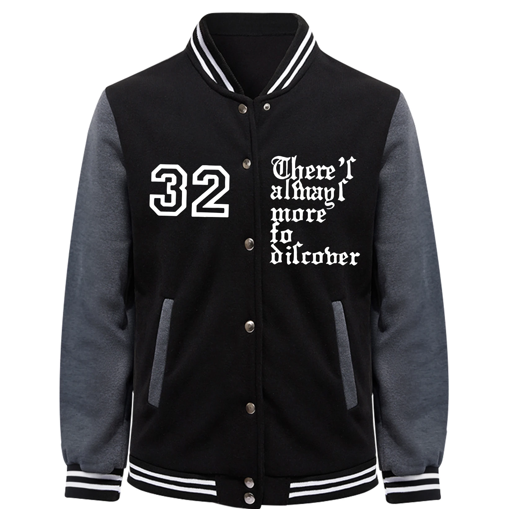 Artistic Letters And Numbers 32 Print Men Jackets Vintage Loose Sportswear Simplicity Fashion Clothes Unisex Fleece Streetwear