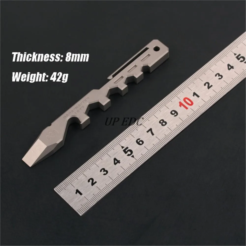 TC4 Titanium Alloy Crowbar EDC Multi-tool Driver Pry Bar Bottle Opener Outdoor Survival Defense Tools