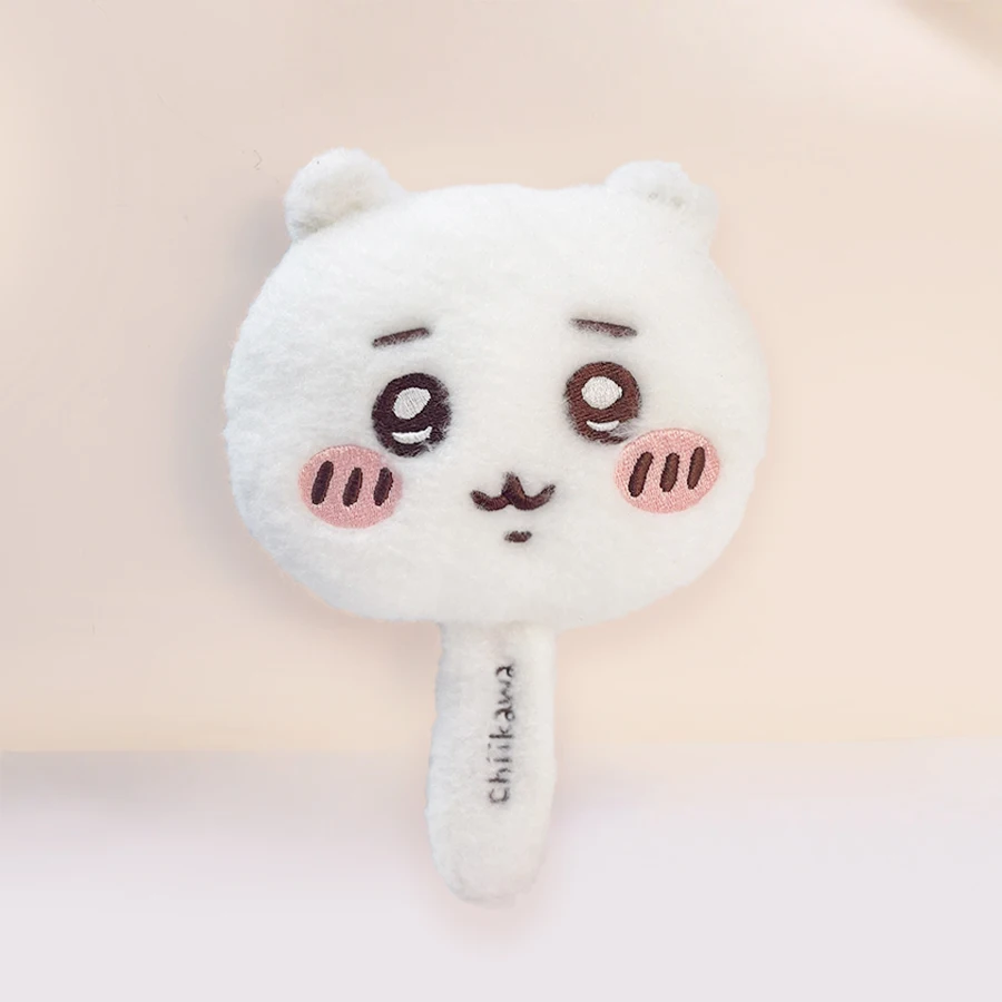 Chiikawa Usagi Plush Hand Mirror Cute Cartoon Portable Makeup Mirror Handheld Cosmetic Mirror Christmas Gift