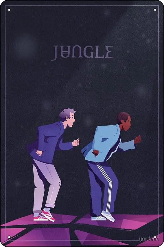 Постер с изображением музыкальной группы Jungle, металлический жестяной знак 12X8 дюймов, забавная мужская пещера, Декор для дома, офиса, бара