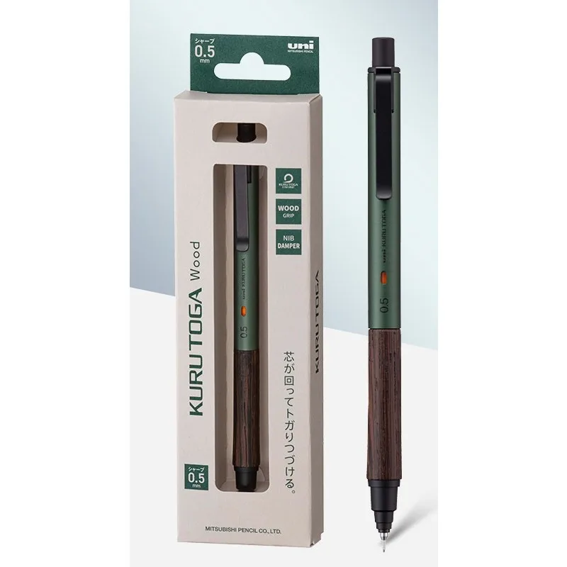 Limited Edition Automatic Pencil Uni M5-KW Pencil Upgraded KuruToga Wood Grain Aluminum Alloy HB/GB 0.5mm Mechanical Pencils