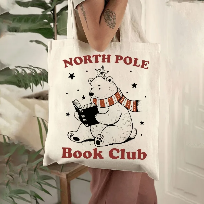 Cherry Bow Good Vibes Only Letter Print Canvas Single Shoulder Bag Women Sweet Pattern Handbag Ladies Daily Book Bag Gift