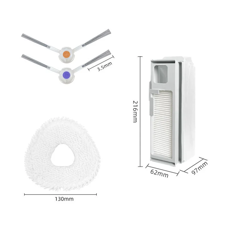 Estable-para narwal j4/j4 lite robô aspirador de pó escova lateral mop panos kit substituição acessório