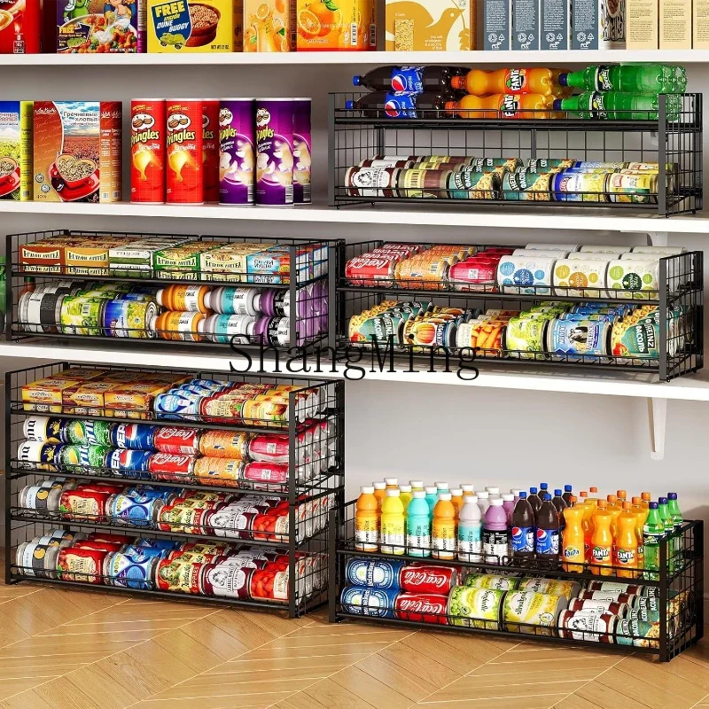 SM household new tableware room length can rack organizer stackable can organizer