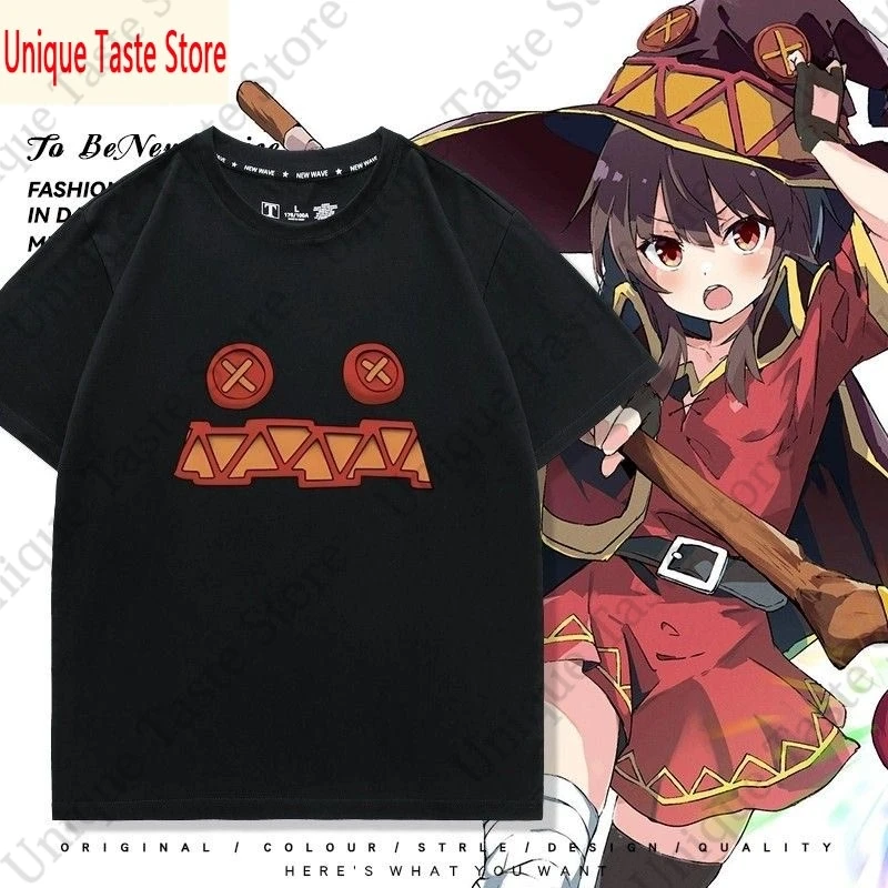 ‌KonoSuba T Shirt Megumin Cartoon Print T-shirt KonoSuba: God's Blessing On This Wonderful World Cotton Short Sleeve Tee Tops