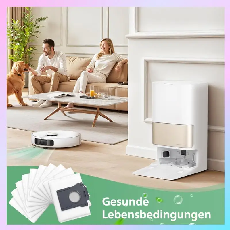 أكياس غبار المكنسة الكهربائية ABRG لنماذج Dreame X40 Ultra/X50 Ultra/L10s Pro Ultra Heat/L40 Ultra/L10s Ultra Gen 2