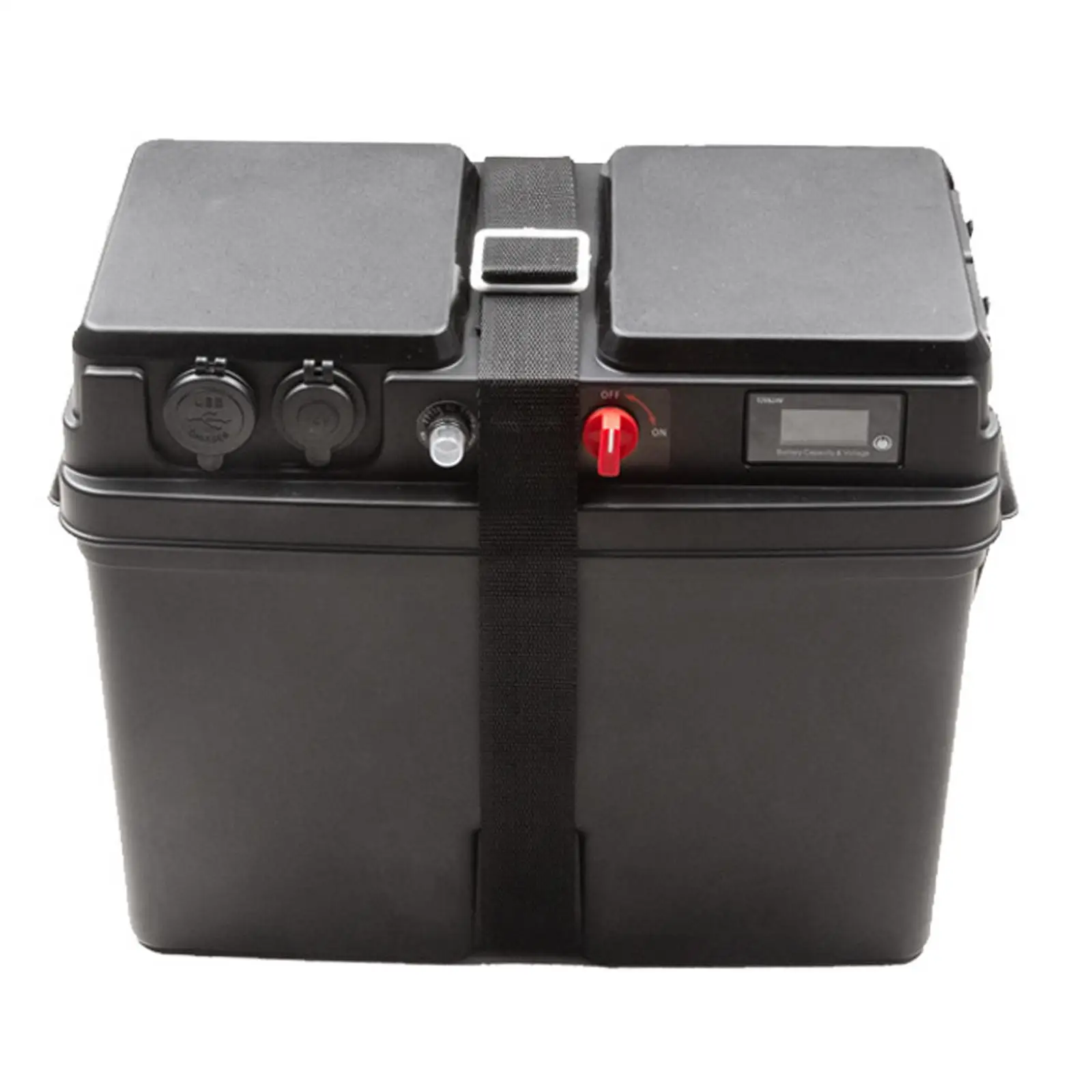 Battery Box Power Center Station Lightweight Multipurpose Sturdy Portable Outdoor for Marine Automotive Trailer RV Boat