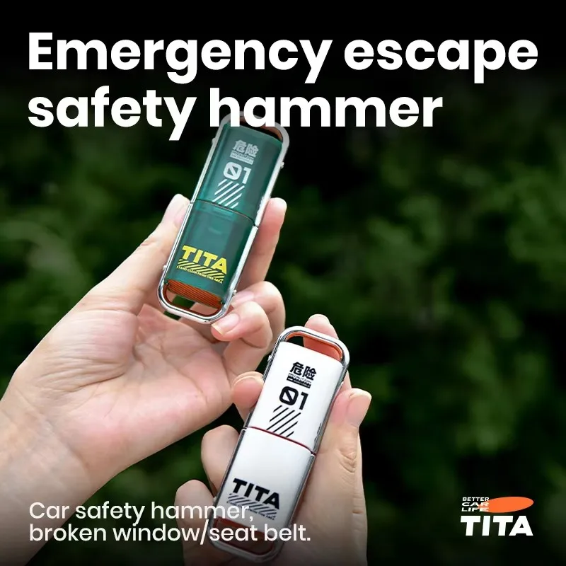 Mini Car Safety Hammer, Window Glass Breaker & Seat Belt Cutter, Auto Emergency Escape Tool