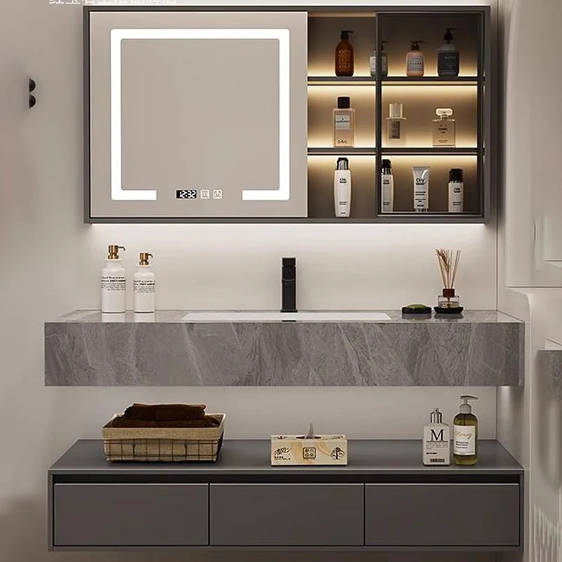 

White Display Bathroom Cabinets Washbasin Toilet Bathroom Cabinets Drawer Metal Storage Shelf Casa Arredo Hotel Furniture YX50BC