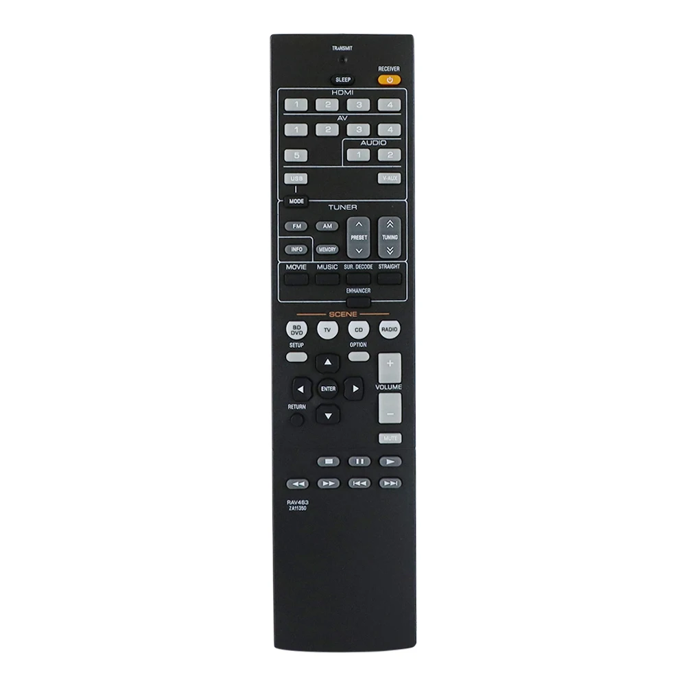 RAV463 ZA11350 Replace Remote Control for Yamaha AV Receiver RX-V375BL HTR-3066 RX-V377 RAV521 RAV522 RAV463