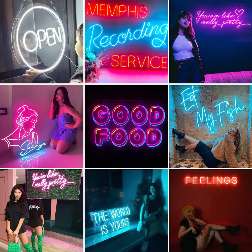Personalizowany neonowy szyld z własnym logo, ściemnialne oświetlenie LED na urodziny rodziny, do baru, na wesele, imprezę firmową, logo firmy, lampki nocne.