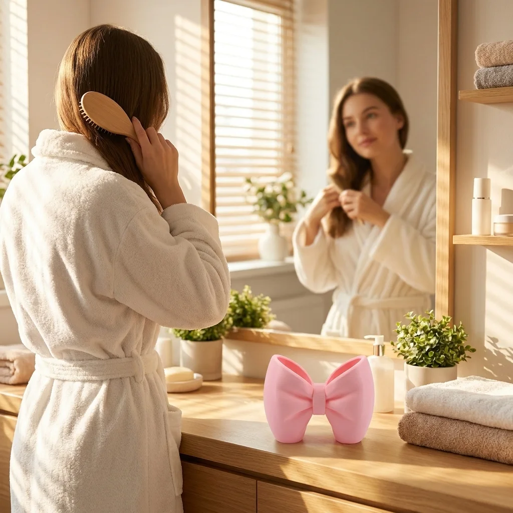 3D-Gedruckter Bogenförmiger Zahnbürstenhalter Badezimmer-Waschbecken Zahnpasta-Aufbewahrungsregal Desktop-Organizer