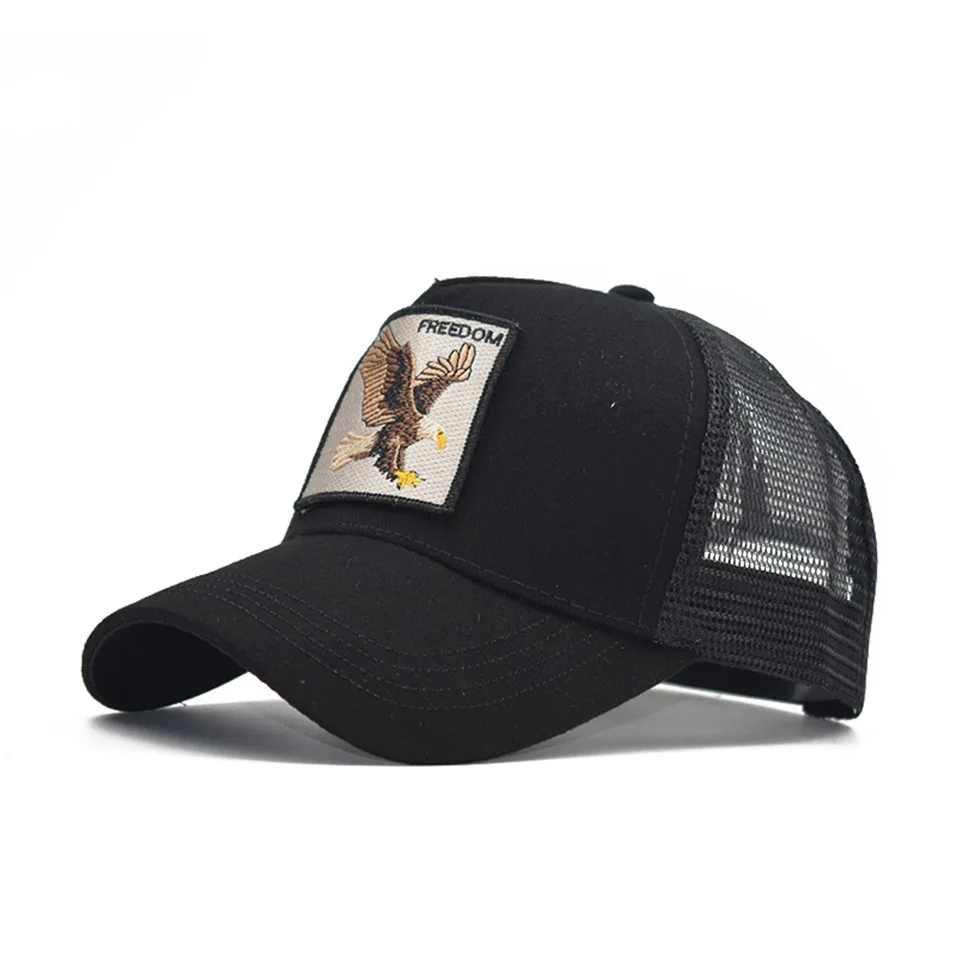 

Embroidered Animal Pure Cotton Mesh Women's Baseball Men's Outdoor Sports Trucker Hat