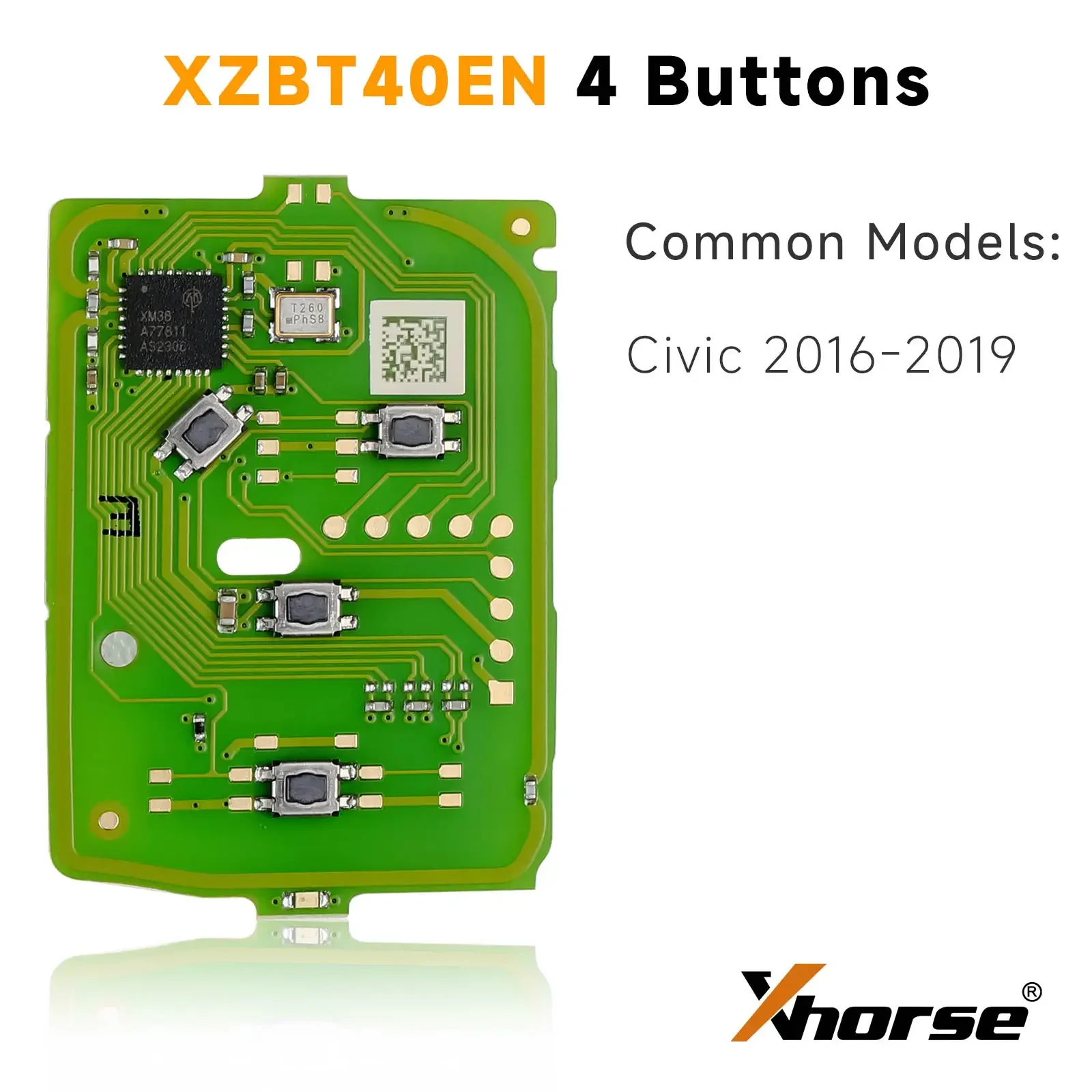 Xhorse XZ Smart Key PCB pour Honda Pilot Insight Accord, Civic Odyssey, Passport Clarity, XZBT42EN, XZBT21EN, XZBT40EN, XZBT43EN, CR-V