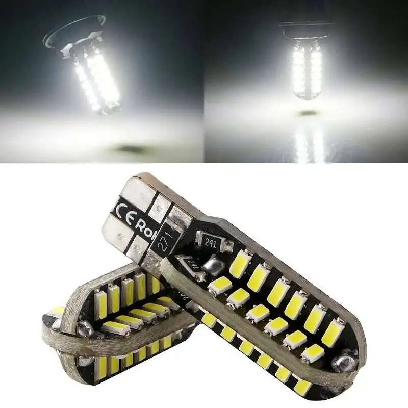 

4-10Pcs Car LED License Plate Lights Turn Signal Bulbs Reading Interior Lamp Door Light W5W T10 168 192 48 3014 SMD DC 12V White