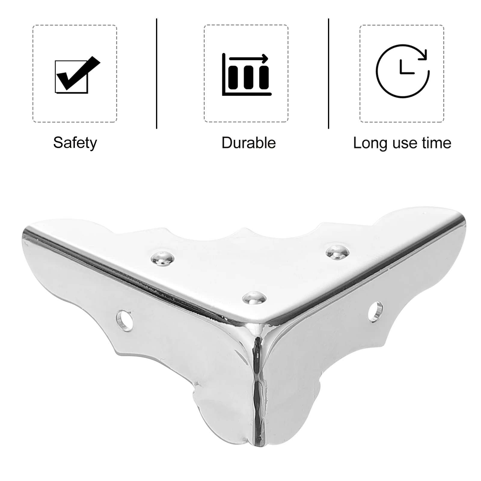 

4 pcs Metal Guitar Corner Protector Silver Box Case Edge Guard For Diy Decoration Protects Wood Cases Books Albums Gift Jewelry