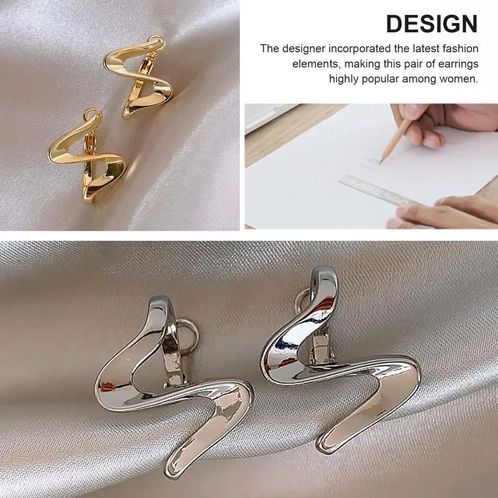Everyday Earrings 1 Pair Huggie Earrings for Women Small Minimalist Hoop Earrings Simple Geometric Swivel Jewelry Stylish