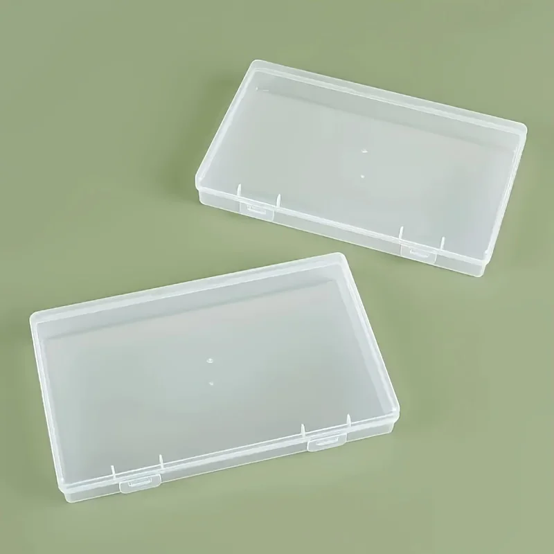 3pcs Transparent Plastic Storage Box with Tight Lid Documents Magazines Cards Sorting Boxes Office Classroom Family Organization