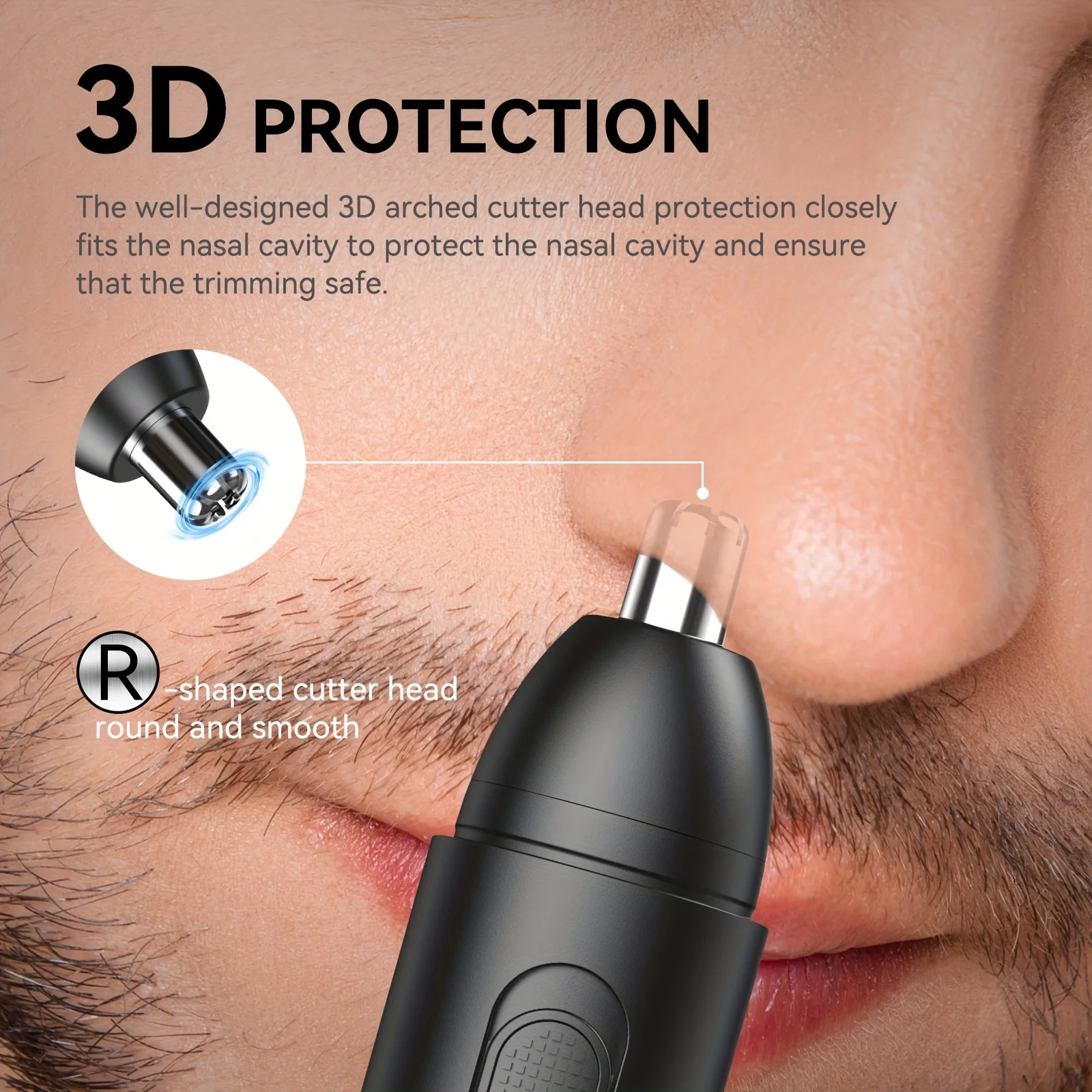 MAXGROOM USB Rechargeable Electric Nose Hair Clipper For Women Washable Head Nose Hair Trimmer For Men and Women