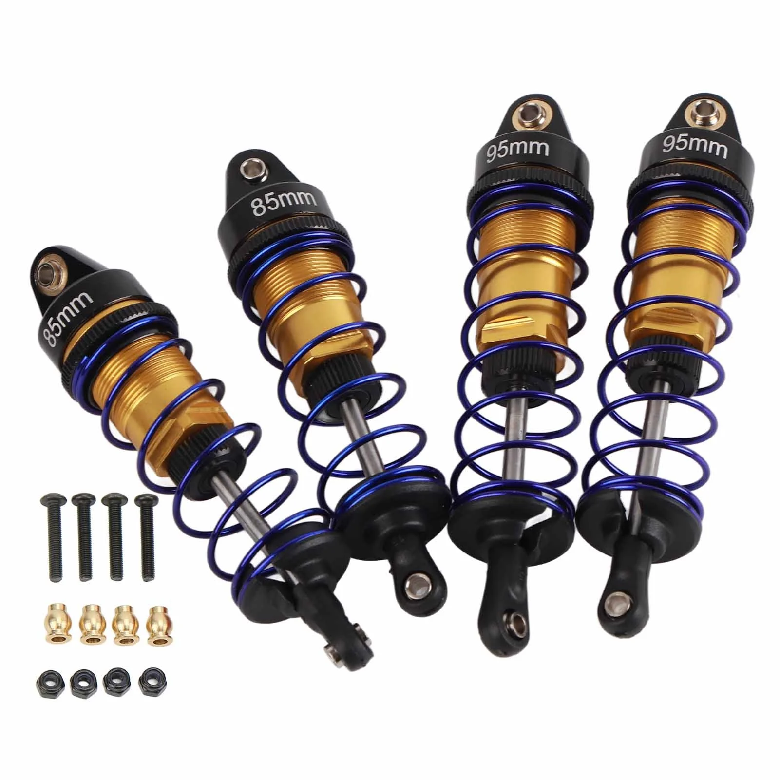 RC Shock Absorber Front Rear Aluminum Alloy Upgrade Parts RC Spring Damper for HSP for Traxxas 1/10 RC Car Gold