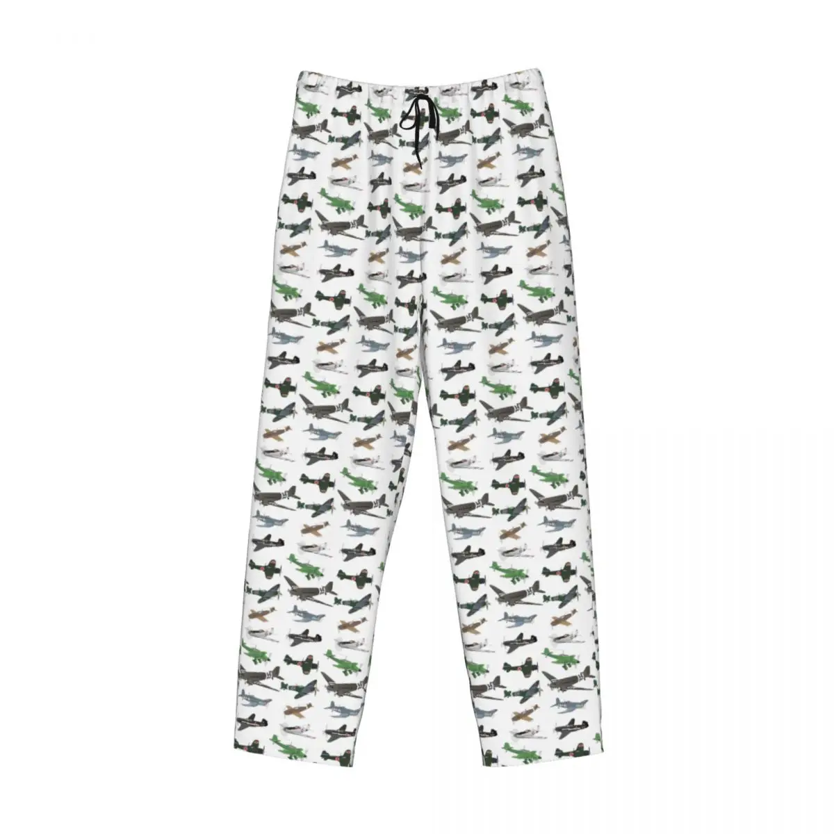 

Изготовленные на заказ пижамные штаны с несколькими самолетами времен Второй мировой войны, мужская одежда для сна, штаны для сна с карманами