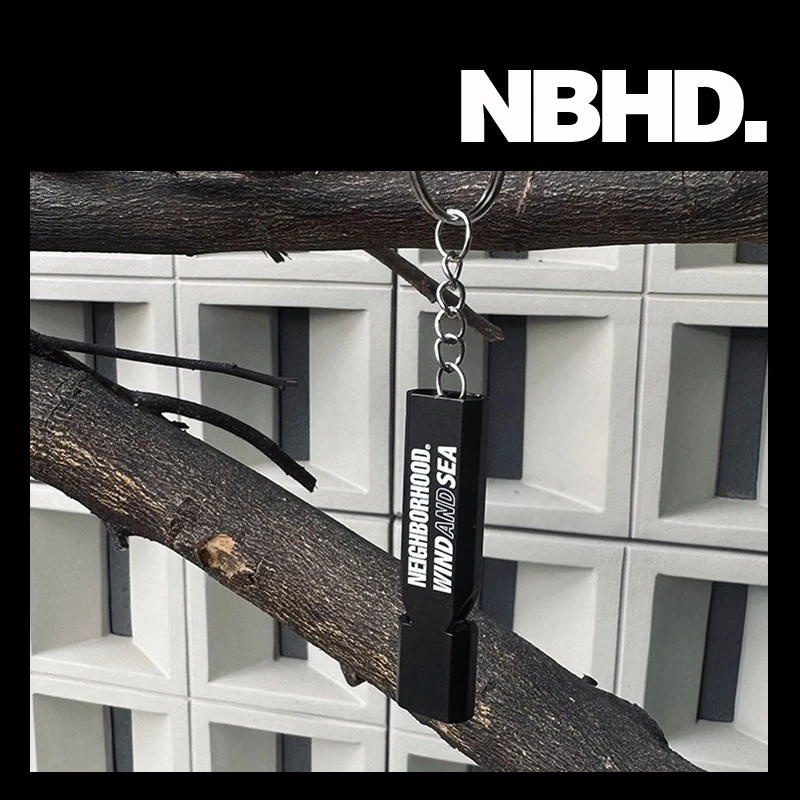 

NBHD Double Hole High Frequency Outdoor Survival Whistle Emergency Self-rescue Aluminum Alloy Keychain Whistle