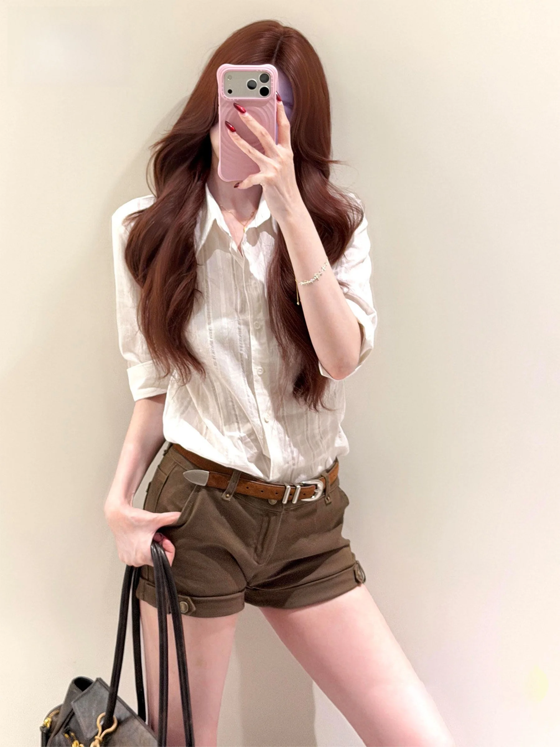 

Женские джинсовые шорты с низкой талией в американском стиле, летние, облегающие, с эффектом похудения, зауженные, расклешенные, повседневные, весна-осень