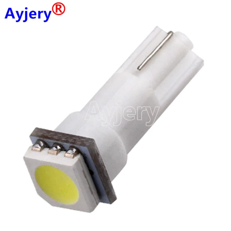 

AYJERY 10 шт. T5 74 фотолампы 12 В 5050 1 SMD белые автомобильные внутренние карты приборной панели датчик кластер индикаторы