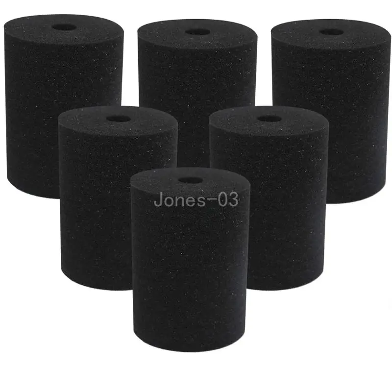 Q6PE 6 Piece Black Cup Turner Foam Flexible Tumbler Sponge Inserts for 10oz-40oz Tumbler Crafting Work with 3/4 Inch PVC Pipe