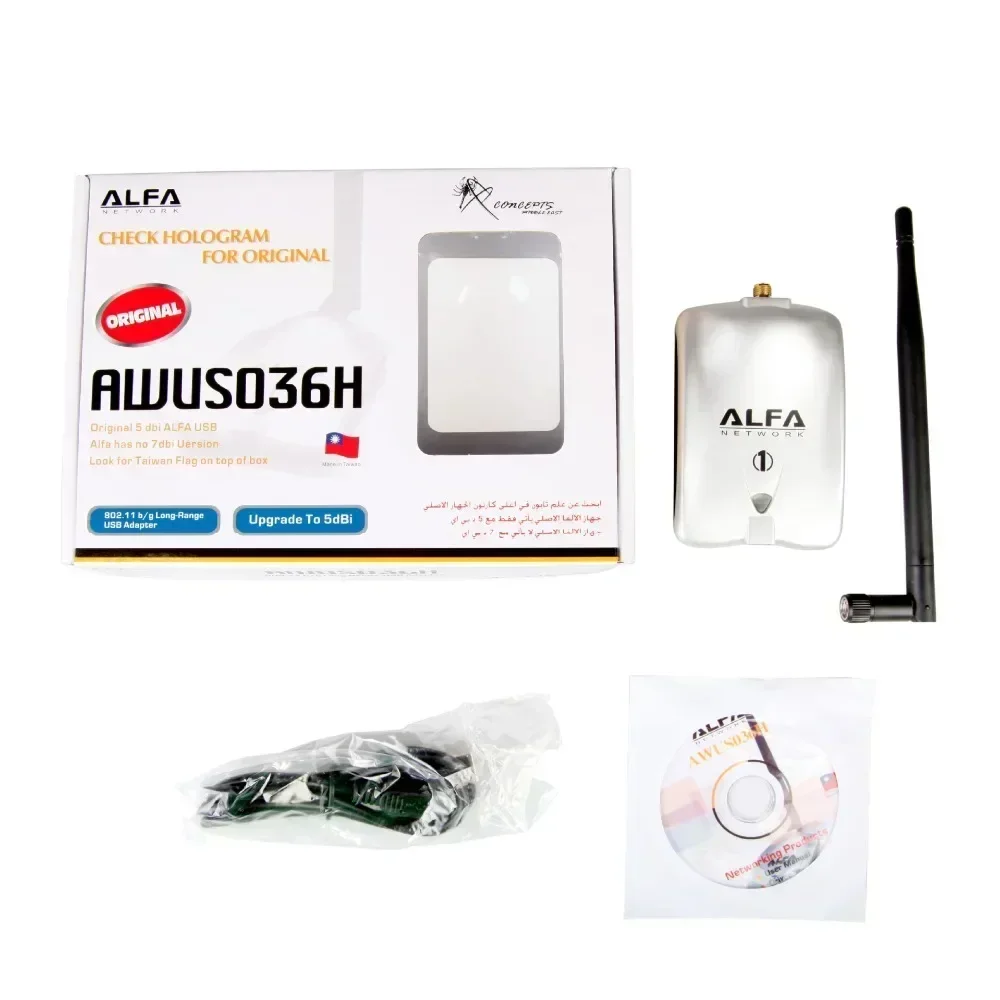 Rtl8187 ALFA AWUS036H  Drive-free USB Wireless Penetration Network Card