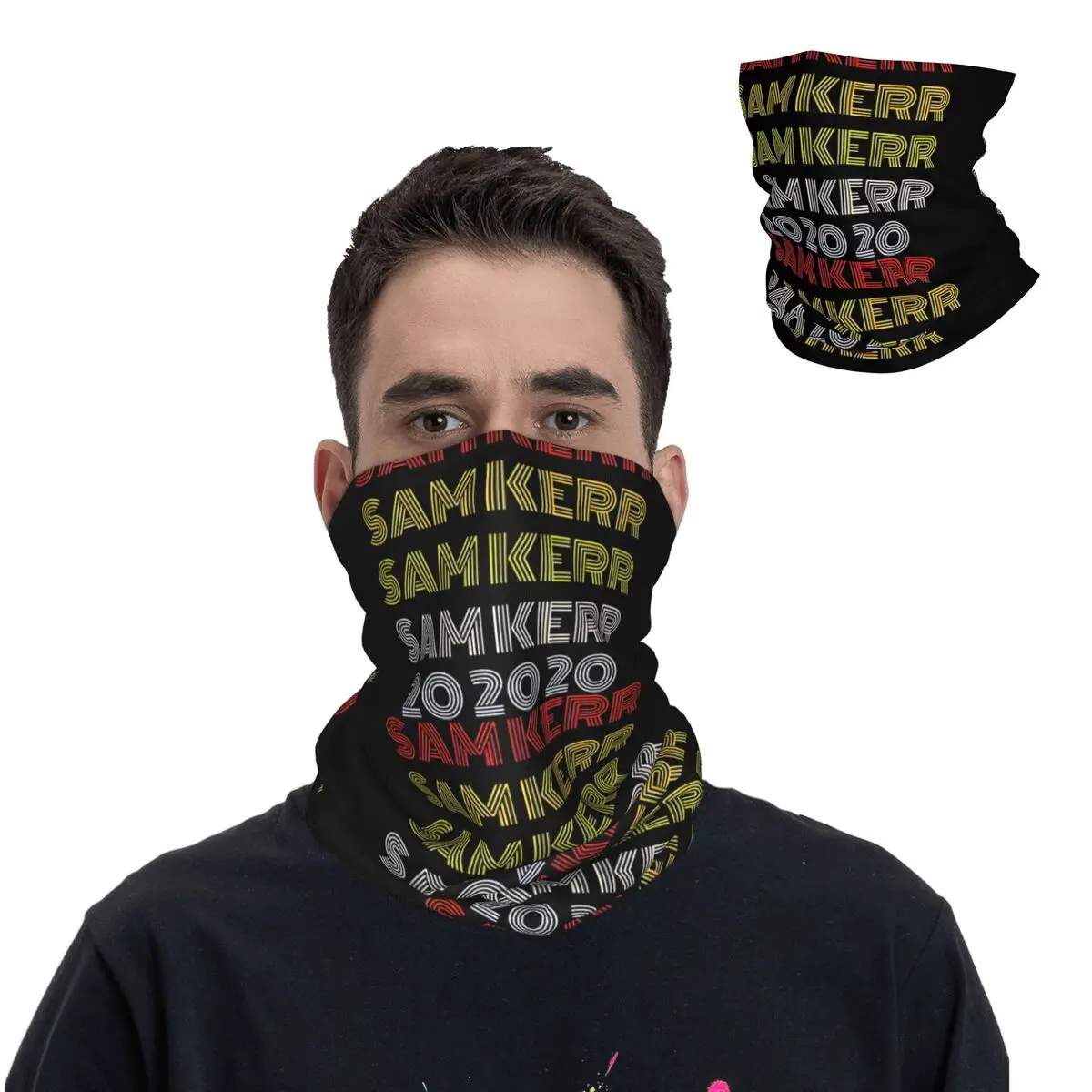 

Classic Bandana Neck Cover Printed Motorcycle Motocross Sam Kerr Wrap Scarf Cycling Face Mask Hiking Unisex Adult Windproof