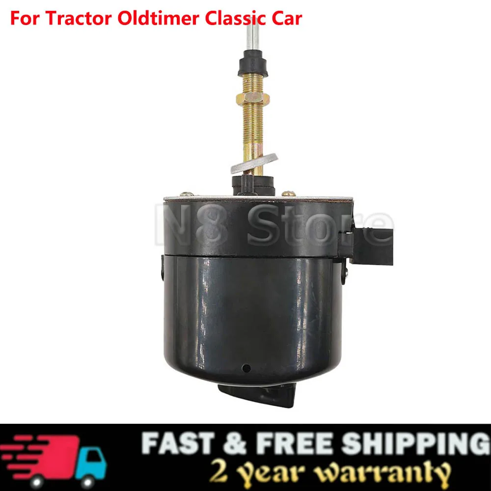 

Wiper Motor Replacement Tractor Accessory DC12V Metal Windshield Wiper Motor 105° Wiping Field Universal Accessory for Tractors