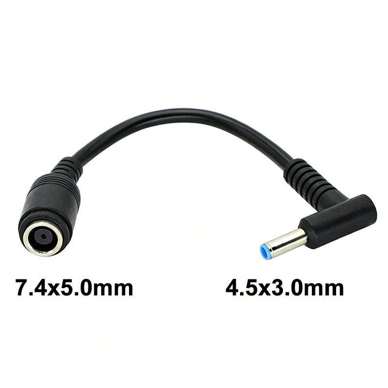 1pcs 7.4*5.0mm To 4.5*3.0mm DC Power Charger Converter Great Replacement DC Adapter Connector Cable For HP Blue Tips