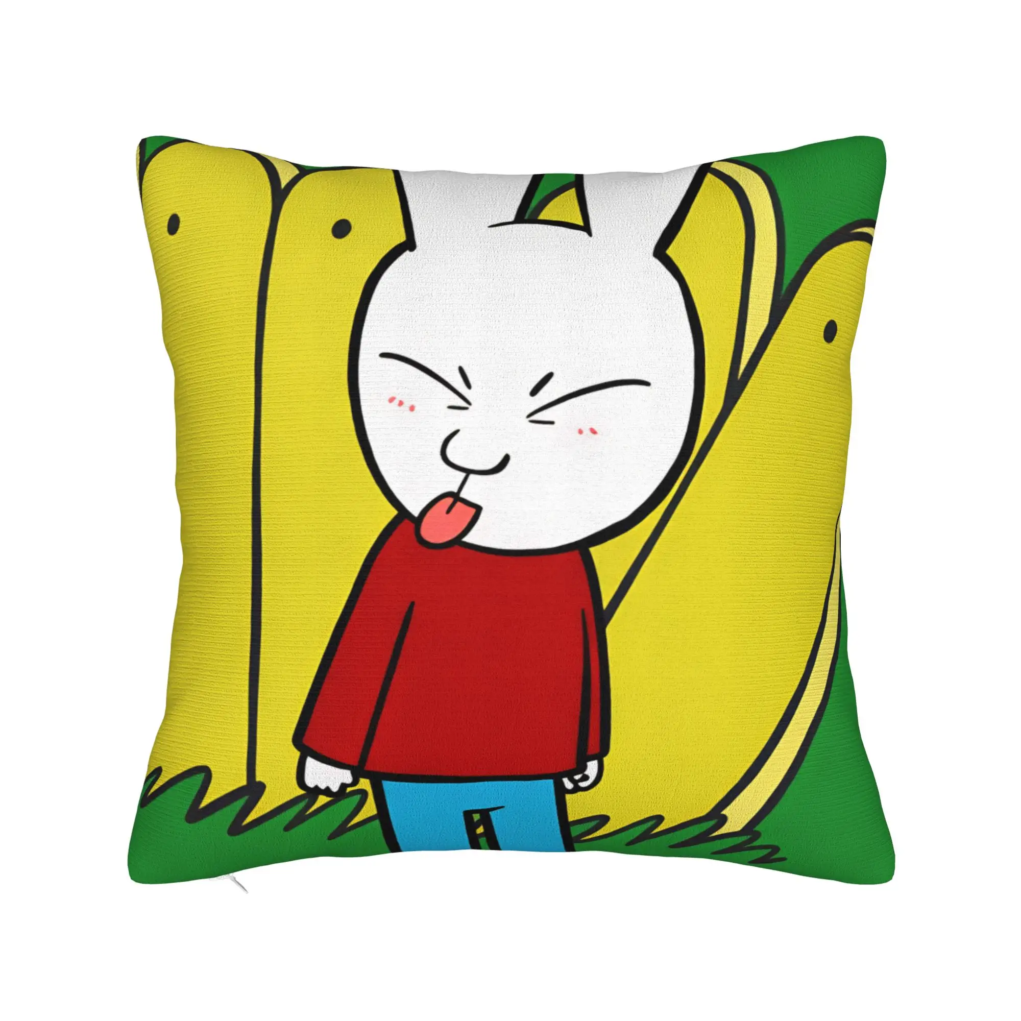 Simons Super Rabbits   Pillow Case  Comfy Pillow Cover Cute Funny Cushion Cover For Living Room Sofa