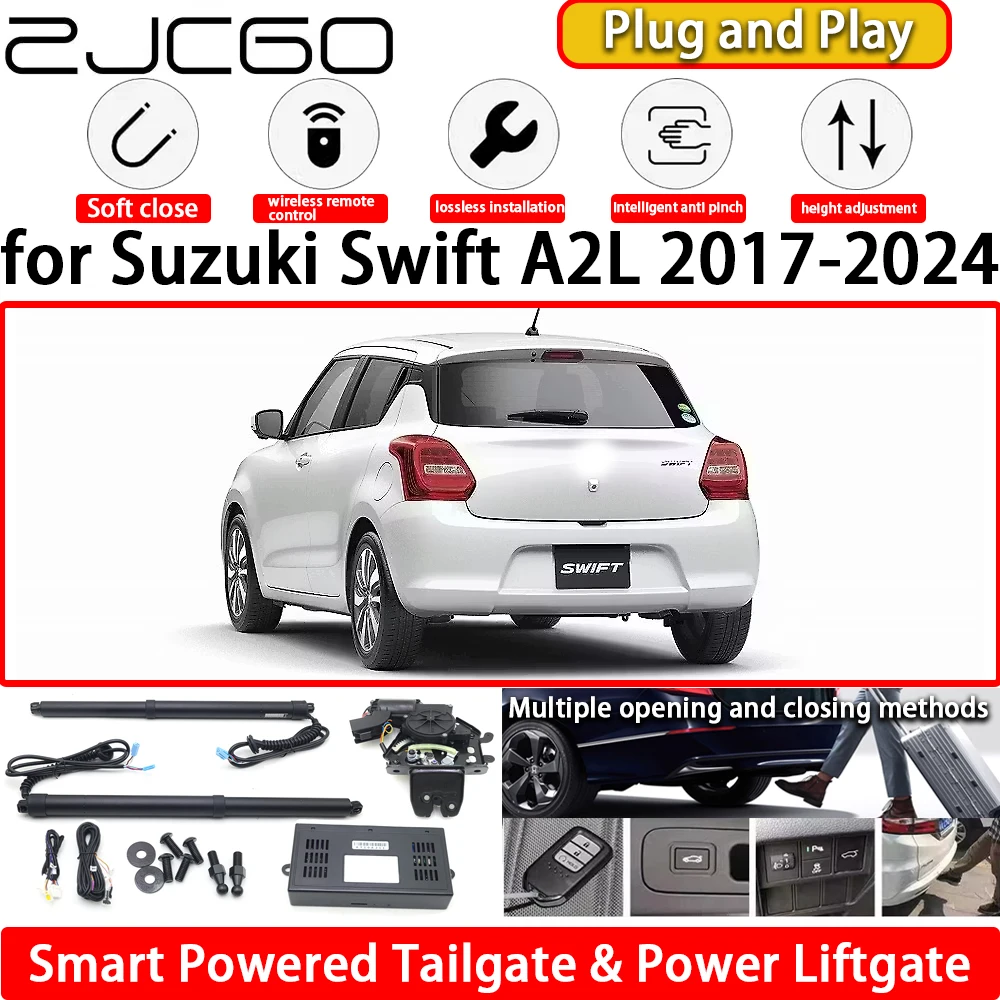 ZJCGO for Suzuki Swift A2L 2017-2024 Automatic Electric Powered Tailgate Power Liftgate Tail Gate Lift Kit System Plug & Play