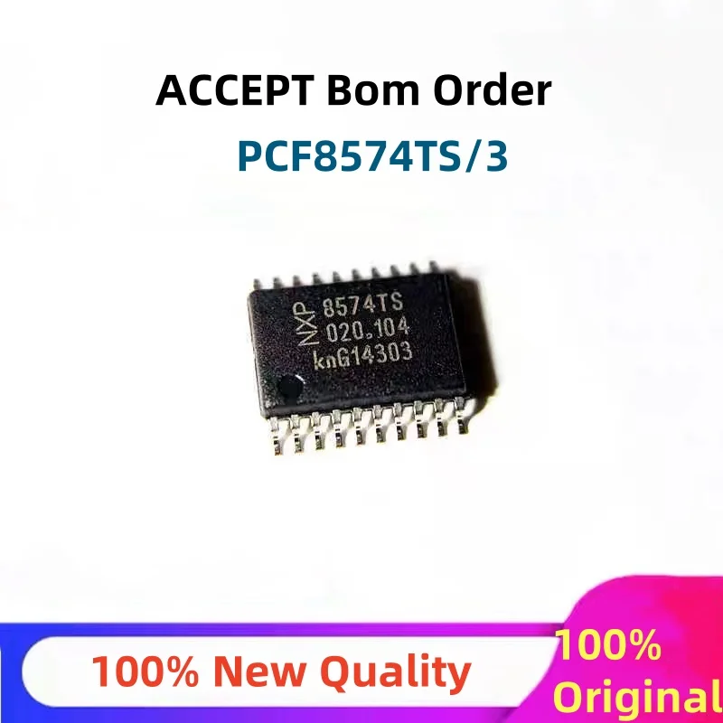 5-10PCS 100% New PCF8574TS/3 PCF8574T PCF8574 8574T 8574TS SSOP-20 Brand New Original Chips ic