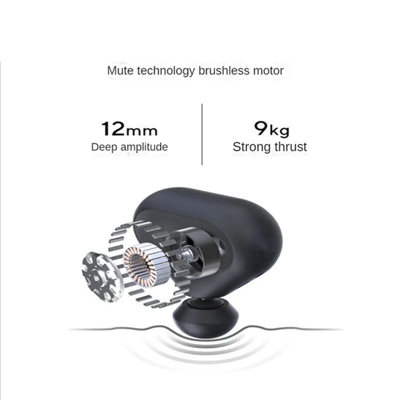 ABGU Cinturón de masaje multifuncional Mini relajación muscular cuello masajeador de columna vertebral generador de tendones equipo deportivo de fitness negro