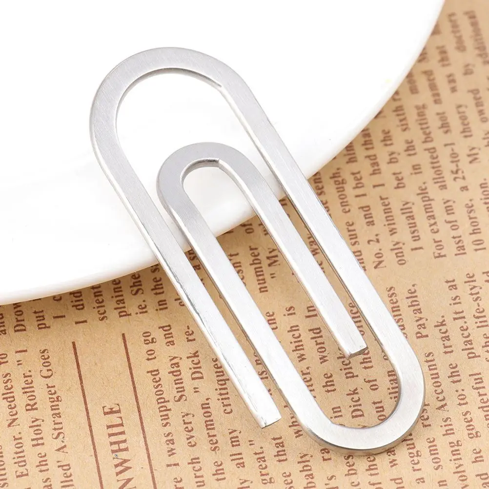 Jumbo Paper Clips Large Stainless Steel Paper Clips 2pcs Paperclips for Office School Document File Paper Cash Organizing