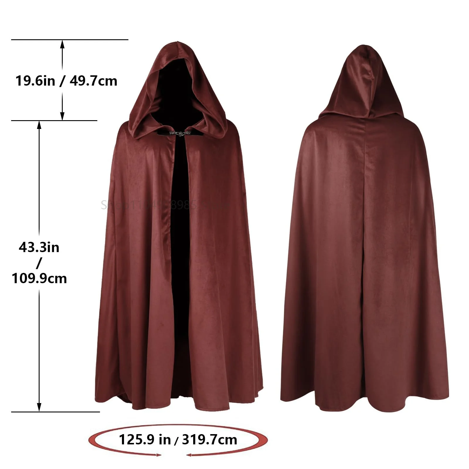 Men's Ancient Hooded Cloak Adult Medieval Hunter Archer Cape Coat Cosplay Clothing Stage Drama Costume