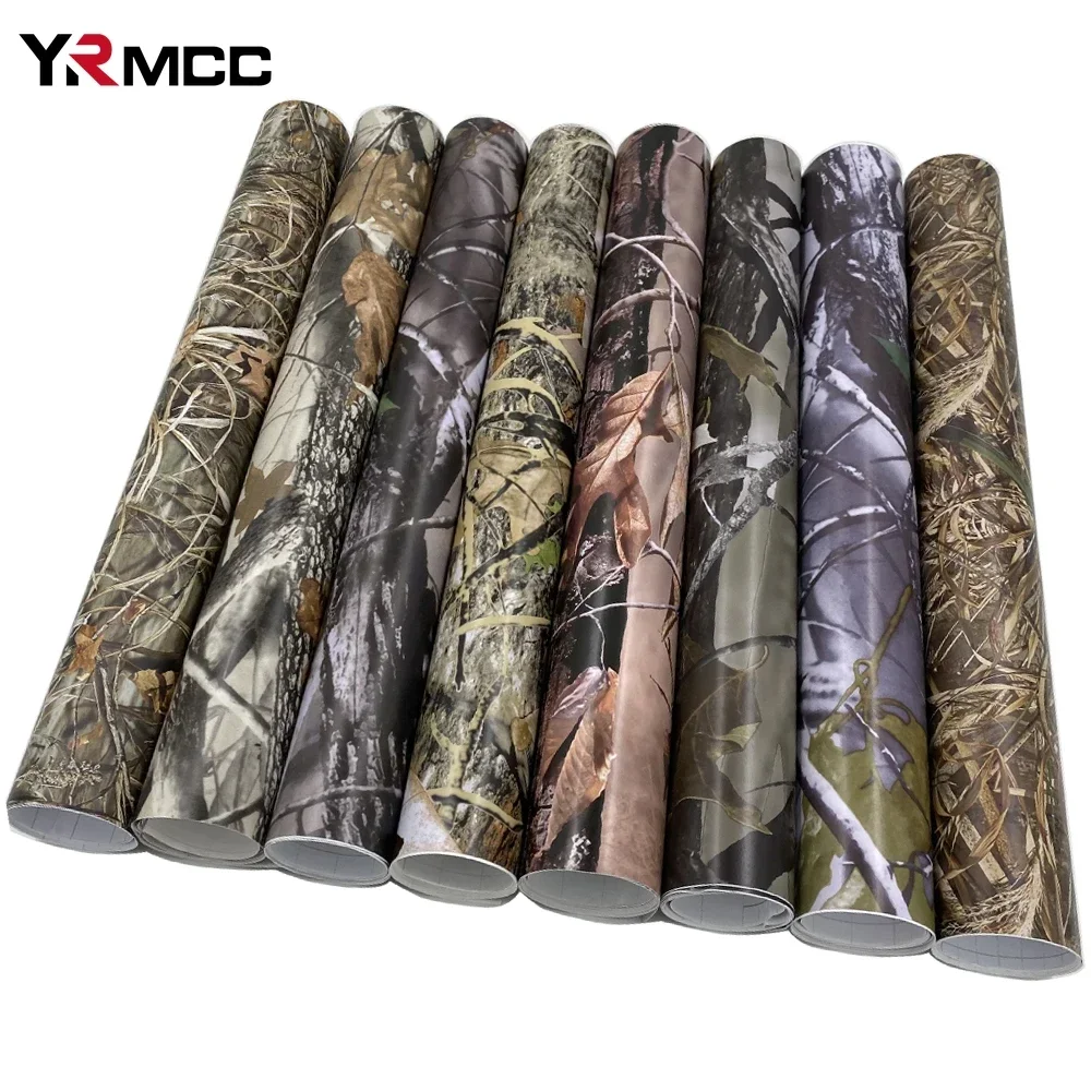 Camouflage Vinyl Film Camo Vinyl Film Self-Adhesive Cars Stickers for Auto Motorcycle Bike Console Laptop Auto Protective Vinyl