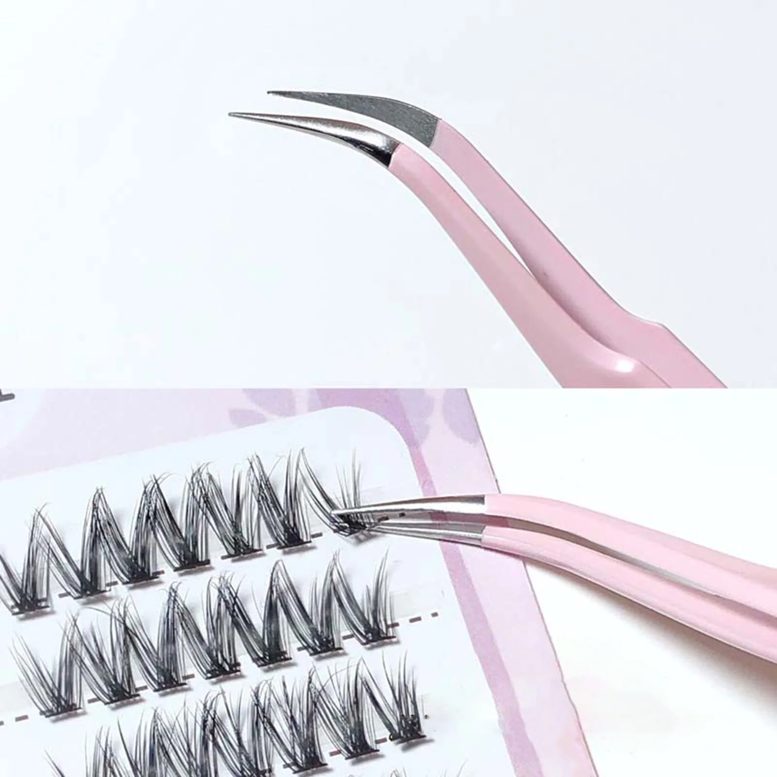 6 Rows Self Adhesive Cluster Lashes Glue-Free DIY Individual Eyelash Extension Natural Soft Lashes No Glue Needed Segmented Lash
