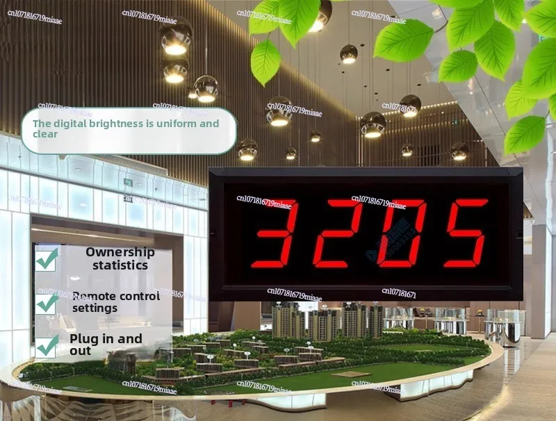 Quantity Counting LED Digital Display Indoor Monochrome Customized