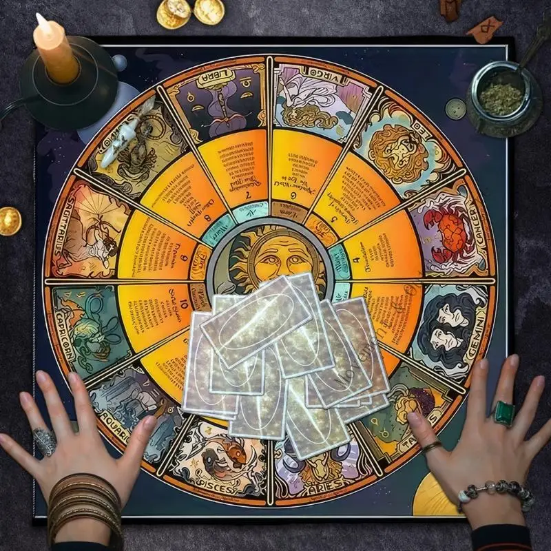 T4MF Tarots TapeChinations Tapestry Constelations Astrology Tablecloth