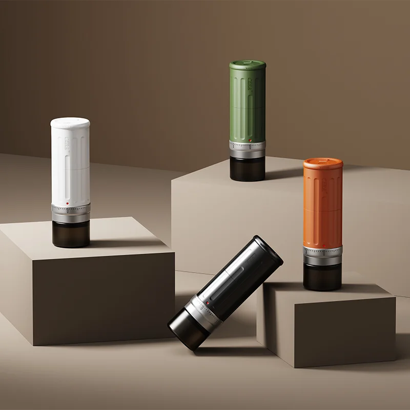 STLF CGE03 Portable Rechargeable Electric USB Coffee Grinder Aluminum Automatic with 10-Star Burr Core for Travel Use in Hotels