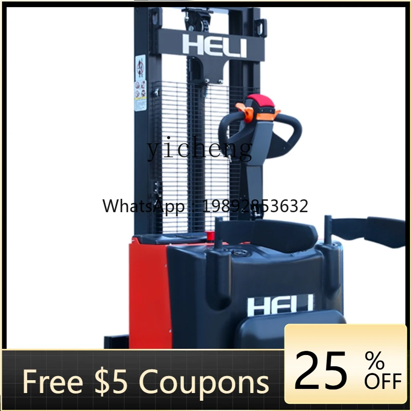

Tqh Forklift Hangfork Electric Stacker 2 Tons Small Hydraulic Car 1 Ton Automatic Lift Truck Loader