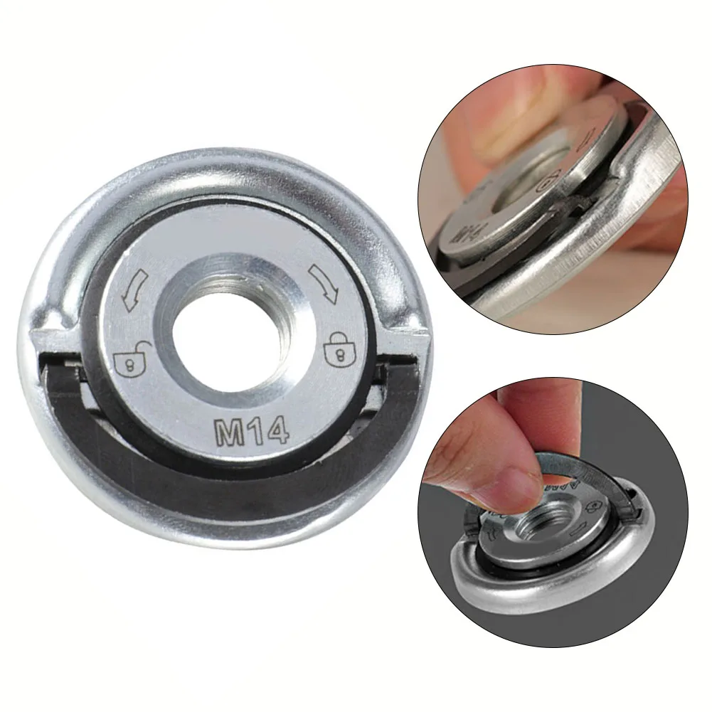 M14 Self-Locking Flanges Nut Quick Releases For Angle Grinder Clamping Pressure Plates Grinder Power Chuck Home Repairing Tools