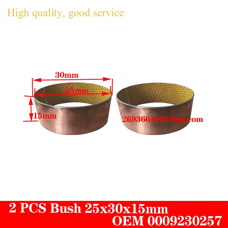 2 PCS Copper Bearing Bush 25x30x15mm For LINDE Forklift with OEM 0009230257.