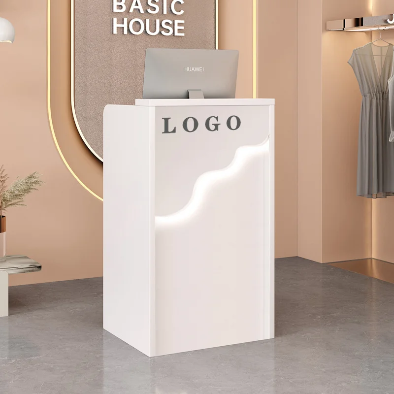 High Quality Salon Furniture Custom Small Clinic Reception Desk Beauty Salon Wooden Salon Shop Mini Reception Desk
