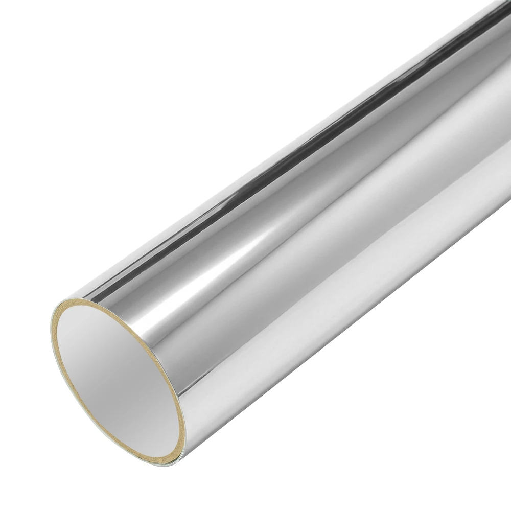 Chrombeschichtung Spiegelsilber Elektrobeschichtungsfolie Auto-Vinylfolie Galvanisierter Aufkleber PVC Autokarosserie Farbwechsel Dekorationsfolie – Detail 3