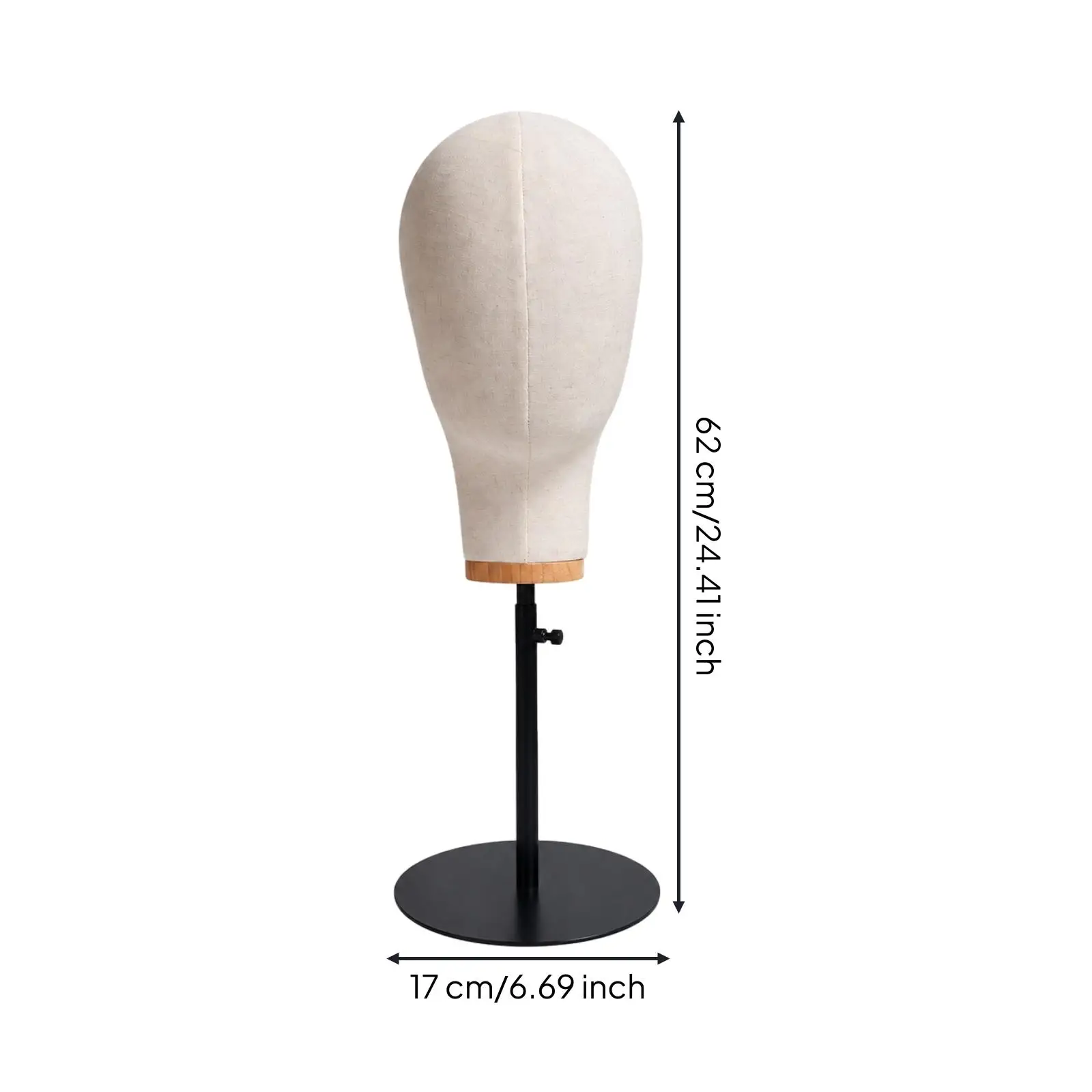 Hairpiece Hanger Stable Hairpiece Stand with Mannequin Head Freestanding Hat Display Stand Space-Saving for Boutique Owners